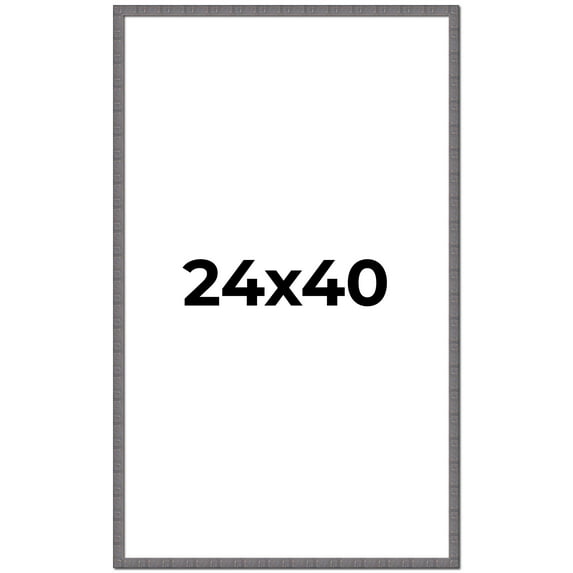 24x40 Frame Blue Kingsley Pewter Solid Wood Picture Frame Width 0.75 Inches |Interior Depth 0.5