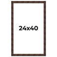 thumbnail image 1 of 24x40 Frame Brown Burl Real Wood Picture Frame Width 1.625 Inches | Interior Frame Depth 0.5 Inches, 1 of 8