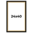 thumbnail image 1 of 24x40 Frame Gold Real Wood Picture Frame Width 2.25 Inches | Interior Frame Depth 0.5 Inches |, 1 of 8