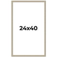 thumbnail image 1 of 24x40 Frame Grey Solid Wood Picture Frame Width 1 Inches | Interior Frame Depth 0.5 Inches |, 1 of 8