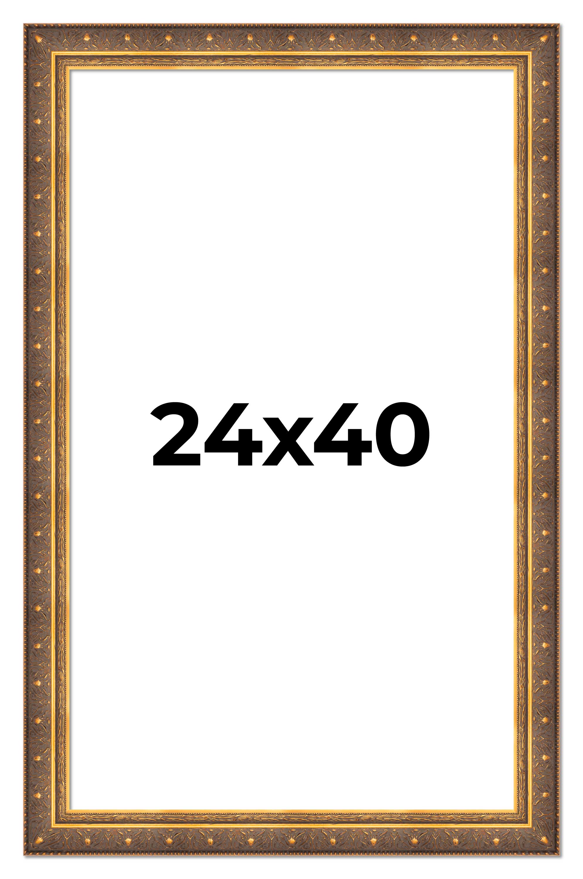 24x40 Frame Vintage Gold Solid Wood Picture Frame | 2.5 Inch Moulding ...