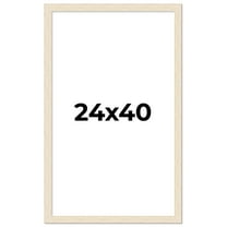 24x40 Frame White Real Wood Picture Frame Width 1.5 inches | Interior Frame Depth 0.5 inches | Barn