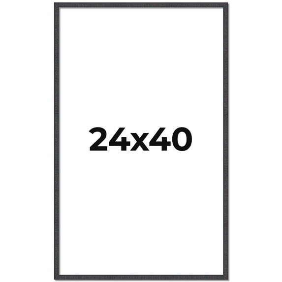 24x40 Rustic Brown Real Wood Picture Frame Width 0.75 inches | Interior Frame Depth 0.5 inches |