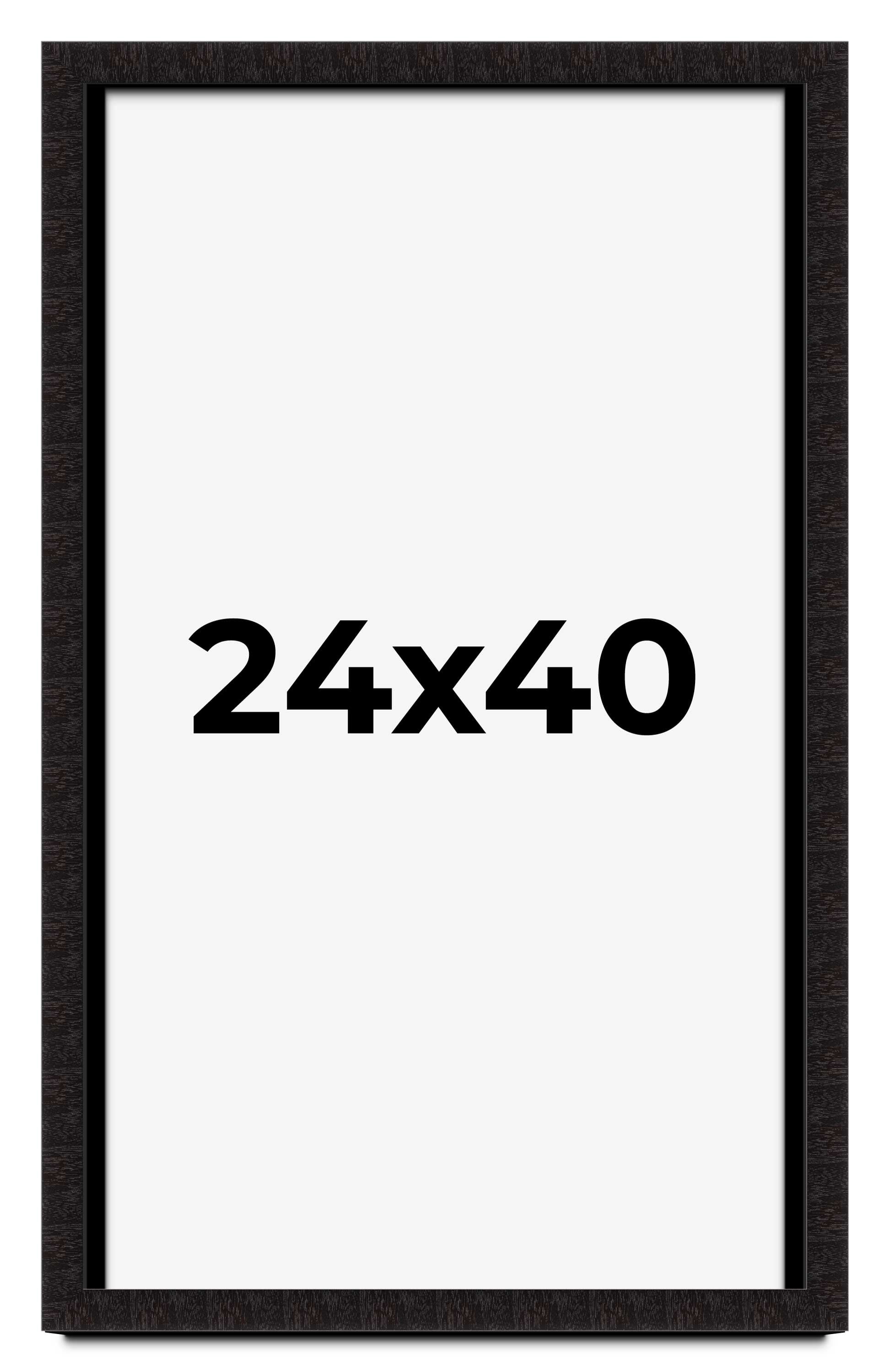 24x40 Shadow Box Black Solid Wood Display Picture Frame | 1 Inch Rabbet ...