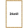 thumbnail image 1 of 24x41 Frame Gold Bamboo Solid Wood Picture Frame | 1 Inch Moulding Width | Interior Frame Depth, 1 of 8
