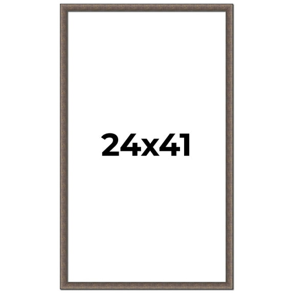 24x41 Frame Silver Real Wood Picture Frame Width 1.25 Inches | Interior Frame Depth 0.5 Inches |