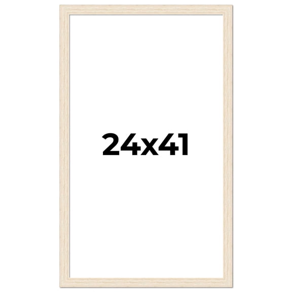 24x41 Frame White Barnwood Picture Frame Includes UV Acrylic Plexiglass, Acid Free Foam Backing