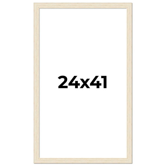 24x41 Frame White Real Wood Picture Frame Width 1.5 inches | Interior Frame Depth 0.5 inches | Barn