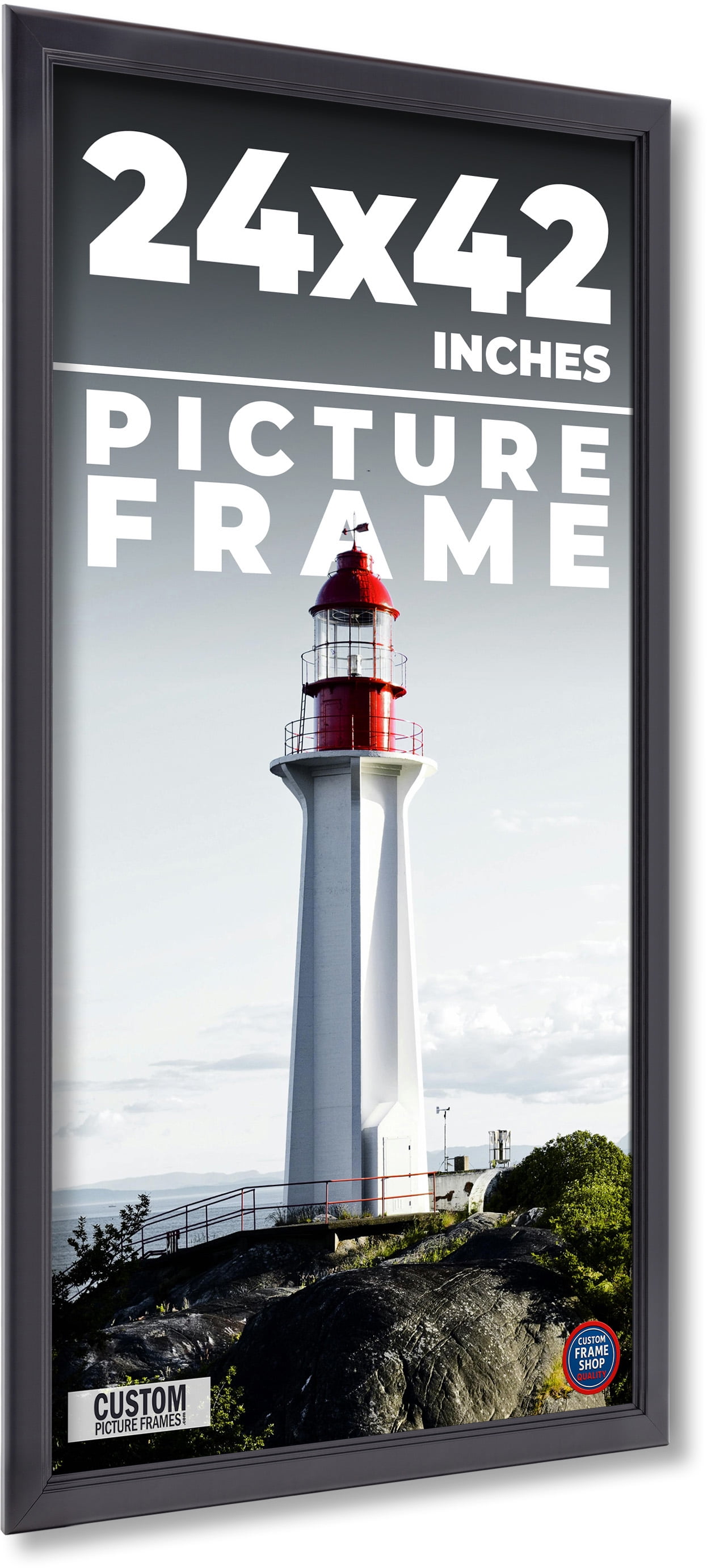 24x42 Frame Black Picture Frame - Complete Modern Photo Frame Includes UV Acrylic Shatter Guard