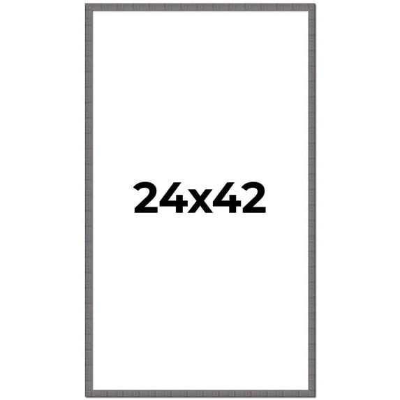 24x42 Frame Blue Kingsley Pewter Solid Wood Picture Frame Width 0.75 Inches |Interior Depth 0.5