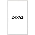 thumbnail image 1 of 24x42 Frame White Scuffed Rustic Solid Wood Picture Frame | 0.75 Inch Moulding Width| Includes UV, 1 of 8