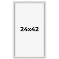 thumbnail image 1 of 24x42 Shadow Box Silver Brushed Striped Display Frame | 1.625 Inches Deep | 1 Inch Moulding Width |, 1 of 8
