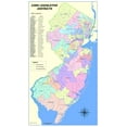 thumbnail image 1 of Wall Art Impressions 
 24x42in New Jersey Legislative Districts Map 2022 【Laminated】, 1 of 1