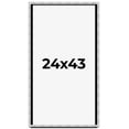 thumbnail image 1 of 24x43 Frame Brushed Silver Solid Wood Picture Frame | 0.75 Inch Moulding Width | Rabbet Depth 0.75, 1 of 5