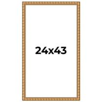 24x43 Frame Gold Real Wood Picture Frame Width 1.5 inches | Interior Frame Depth 0.5 inches |