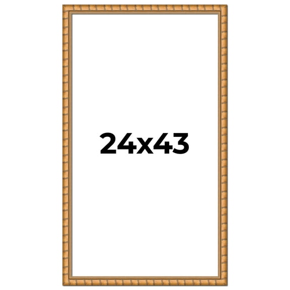 24x43 Frame Gold Real Wood Picture Frame Width 1.5 inches | Interior Frame Depth 0.5 inches |