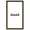 thumbnail image 1 of 24x43 Frame Gold Real Wood Picture Frame Width 2.25 Inches | Interior Frame Depth 0.5 Inches |, 1 of 8