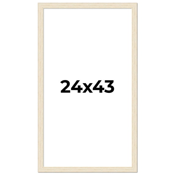 24x43 Frame White Real Wood Picture Frame Width 1.5 inches | Interior Frame Depth 0.5 inches | Barn