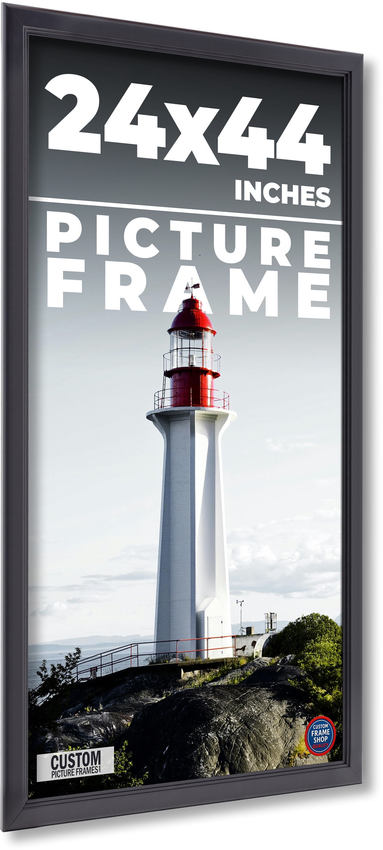 24x44 Frame Black Passaggi Solid Wood Picture Frame Width 1.5 Inches ...