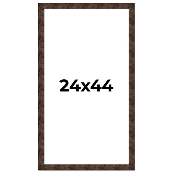 24x44 Frame Brown Burl Real Wood Picture Frame Width 1.625 Inches | Interior Frame Depth 0.5 Inches