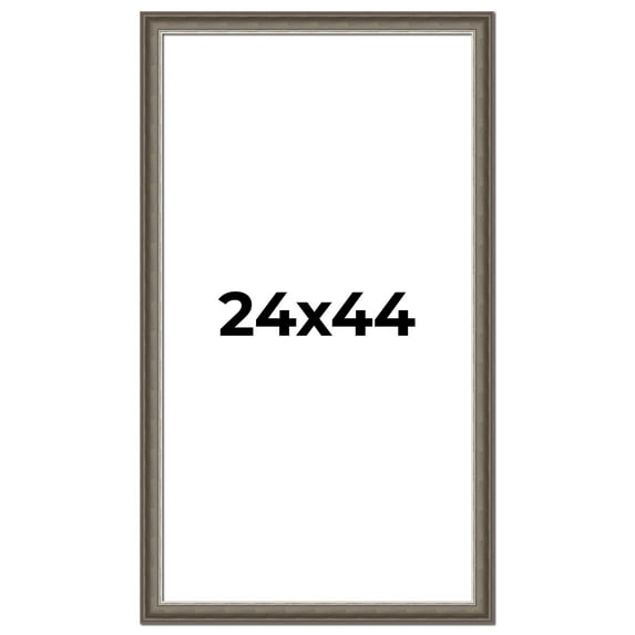 24x44 Frame Brown Solid Wood Picture Frame | 1.75 Inch Moulding Width | Austin Frame Complete with