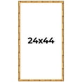 thumbnail image 1 of 24x44 Frame Gold Bamboo Solid Wood Picture Frame | 1 Inch Moulding Width | Interior Frame Depth, 1 of 8