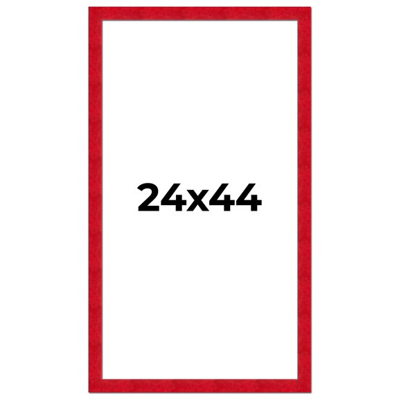 24x44 Frame Red Burl Solid Wood Picture Frame Width 1.75 Inches | Interior Frame Depth 0.5 Inches |