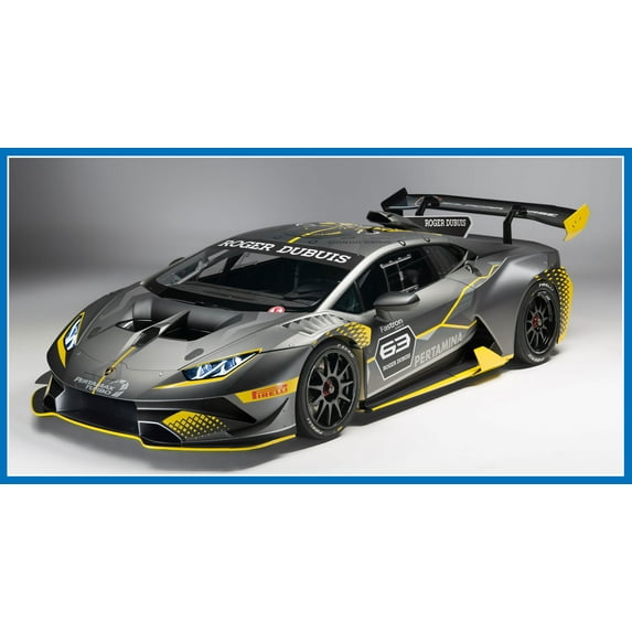 24x45in Laminated Lamborghini Super Trofeo Poster Luxury Spots Cars - Art Print Photo