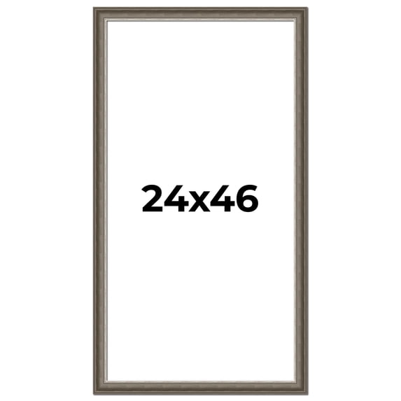 24x46 Frame Brown Solid Wood Picture Frame | 1.75 Inch Moulding Width | Austin Frame Complete with