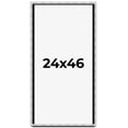 thumbnail image 1 of 24x46 Frame Brushed Silver Solid Wood Picture Frame | 0.75 Inch Moulding Width | Rabbet Depth 0.75, 1 of 5
