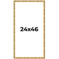 thumbnail image 1 of 24x46 Frame Gold Bamboo Solid Wood Picture Frame | 1 Inch Moulding Width | Interior Frame Depth, 1 of 8