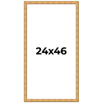 24x46 Frame Gold Rustic Solid Wood Picture Frame | 1.25 Inch Wide Moulding | Rustique Gold