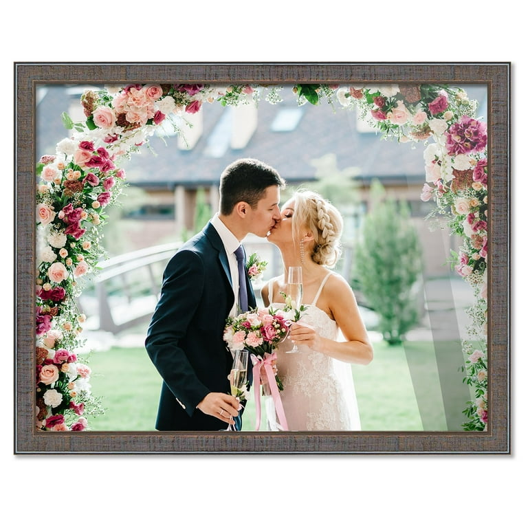 16x24 Frame Brown Picture Frame - Complete Modern Photo Frame Includes UV  Acrylic Shatter Guard 