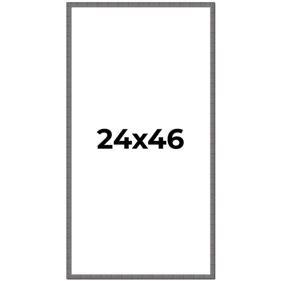 24x46 Frame Slate Blue Distressed Rustic Solid Wood Picture Frame | 0.75 Inch Moulding Width |