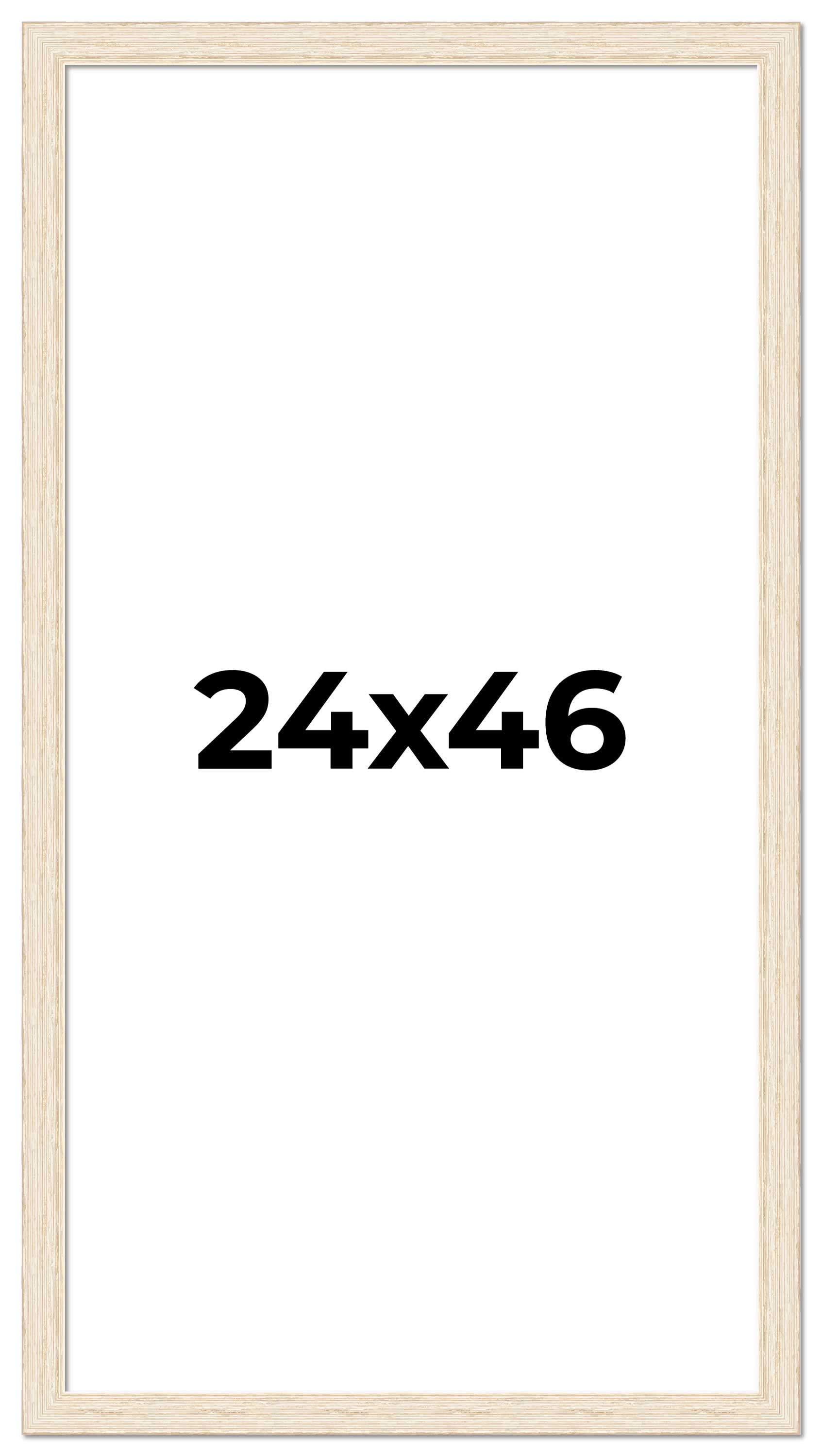 24x46 Frame White Barnwood Picture Frame Includes UV Acrylic Plexiglass ...