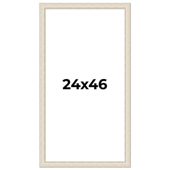 24x46 Frame White Real Wood Picture Frame Width 1.75 inches | Interior Frame Depth 0.5 inches |