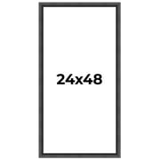 24x48 Frame Black Stepped Bevel - Picture Frame Includes UV Acrylic Shatter Guard Front, Acid Free