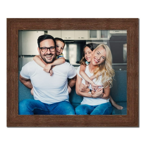 24x48 Frame Brown Barnwood Picture Frame - Modern Photo Frame Includes UV Acrylic Shatter Guard