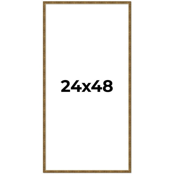 24x48 Gold Picture Frame - Modern Photo Frame Includes UV Acrylic Plexiglass, Acid Free Foam
