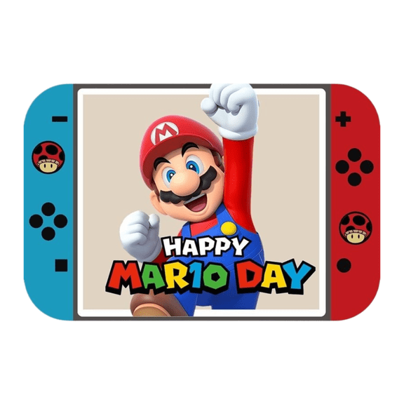 24x48 Inch Mario Rug, Happy Mario Day Switch Themed Non-Slip Dirt-Resistant Entryway Rug, Square Diatomaceous Earth Bath Mat, Gaming Room Decor for Living Room Bedroom Kitchen Balcony
