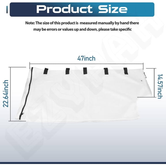 24x48 Universal Wood Chipper Shredder Mulchers Bag | Collection Discharge Bag for GreatCircle, Tazz & Earthquake, Landworks, Wood Chippers - White