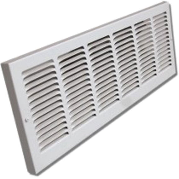 24x6 Soft White Baseboard Return Air Grille (Steel) - Shoemaker 1150