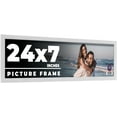 thumbnail image 1 of 24x7 Frame White Solid Wood Picture Frame Includes UV Acrylic Shatter Guard Front, Acid Free Foam, 1 of 7