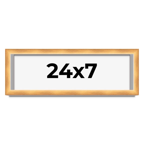 24x7 Shadow Box Bronze Cross-Brushed Display Frame | 1.625 Inches Deep Solid Wood | UV Resistant