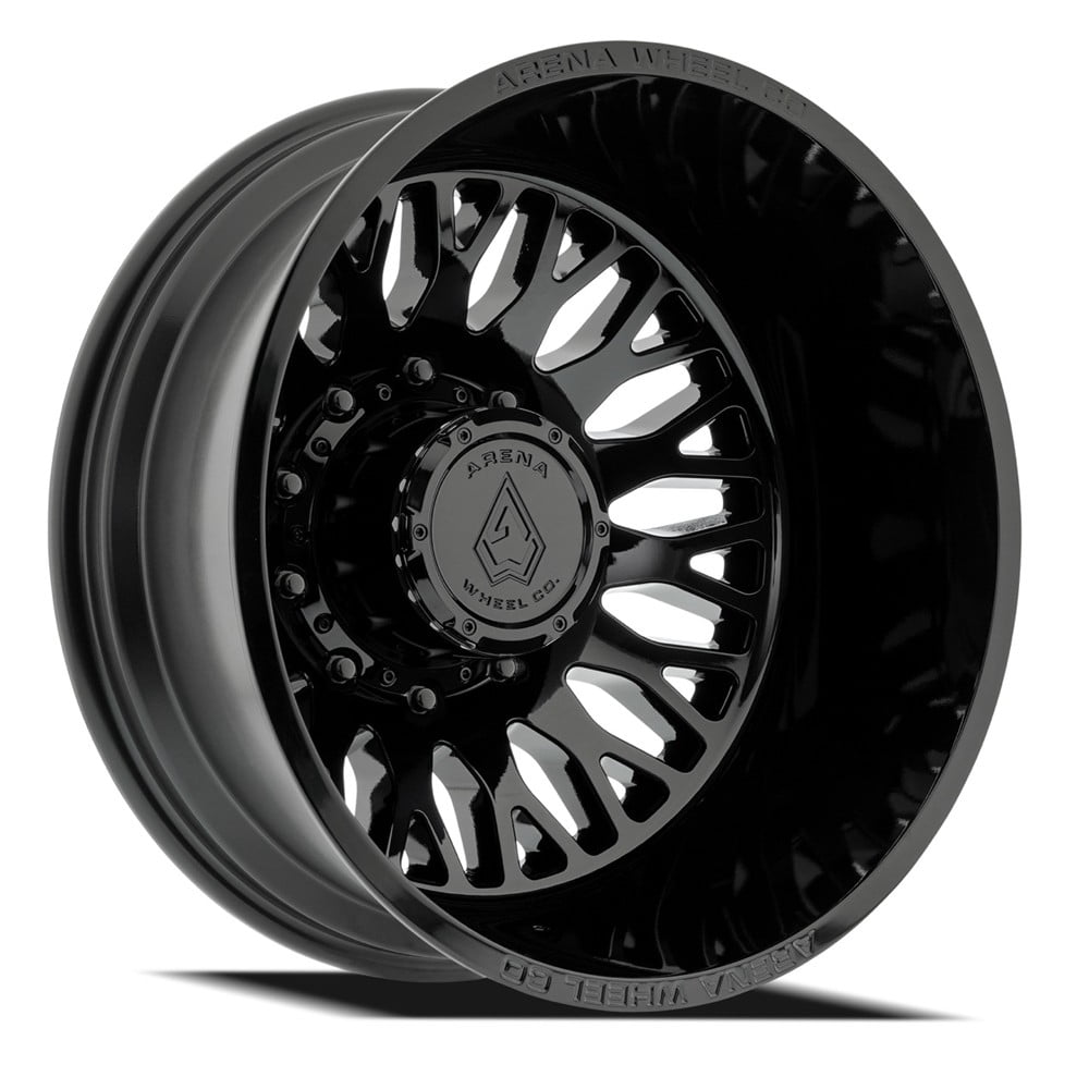 24x8.25 Arena A121 Monarch Glossy Black DUALLY REAR Wheel 8x210 (-244mm ...