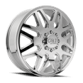 thumbnail image 1 of 24x8.25 Cali Off-Road 9115D Invader Chrome Dually Front Wheel 8x6.5 (115mm), 1 of 2