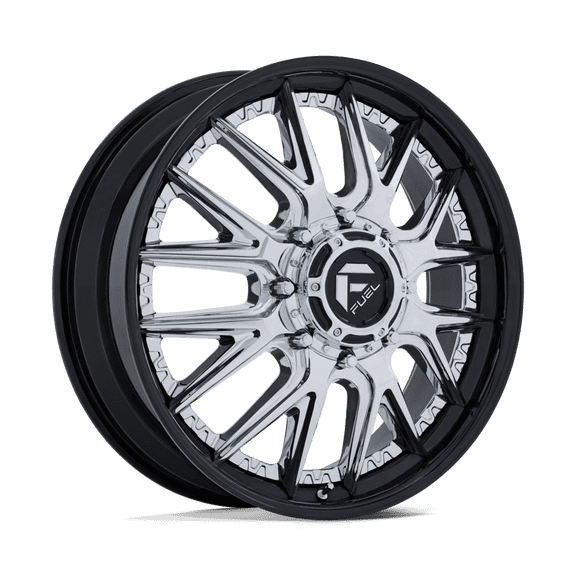 Fuel Off-Road - Catalyst Dually - 24in, Fusion Forged, Chrome W/ Gloss Black Lip, 24X8.25, 8X210, 105mm, 194933438631, SAE J2530 JWL VIA