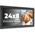 thumbnail image 1 of 24x8 Frame Black Passaggi Solid Wood Picture Frame Width 1.5 Inches | Interior Frame Depth 0.5, 1 of 8