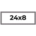 thumbnail image 1 of 24x8 Frame Blue Kingsley Pewter Solid Wood Picture Frame Width 0.75 Inches |Interior Depth 0.5, 1 of 8