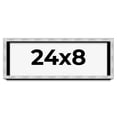 thumbnail image 1 of 24x8 Frame Brushed Silver Solid Wood Picture Frame | 0.75 Inch Moulding Width | Rabbet Depth 0.75, 1 of 5
